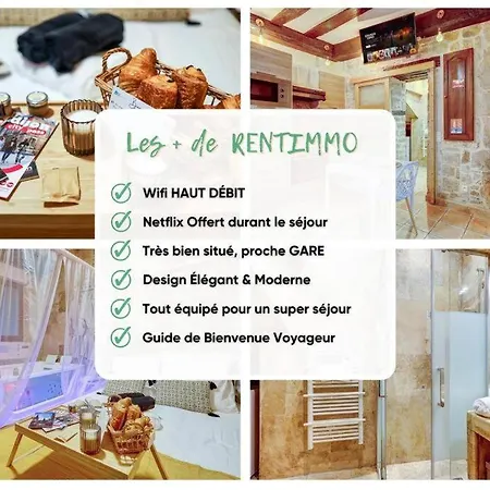 Διαμέρισμα L'evasion I Bed&spa I Jacuzzi I Cozy I Hypercentre I Rent Immo