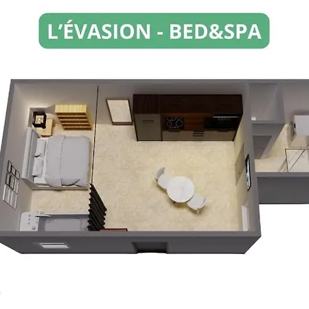 L'evasion I Bed&spa I Jacuzzi I Cozy I Hypercentre I Rent Immo Ντιζόν