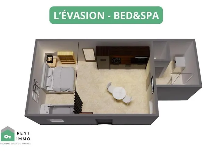 L'evasion I Bed&spa I Jacuzzi I Cozy I Hypercentre I Rent Immo ディジョン
